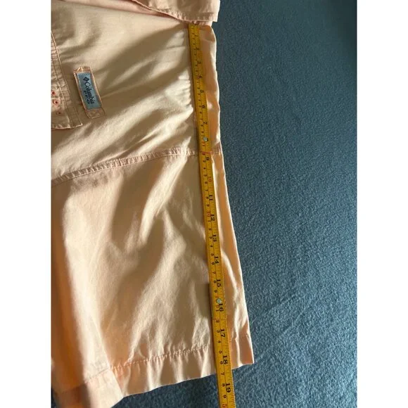 Columbia PFG Fishing Shirt Men’s XXL Peach Short Sleeve Hiking Vacation, Utility - Picture 9 of 10